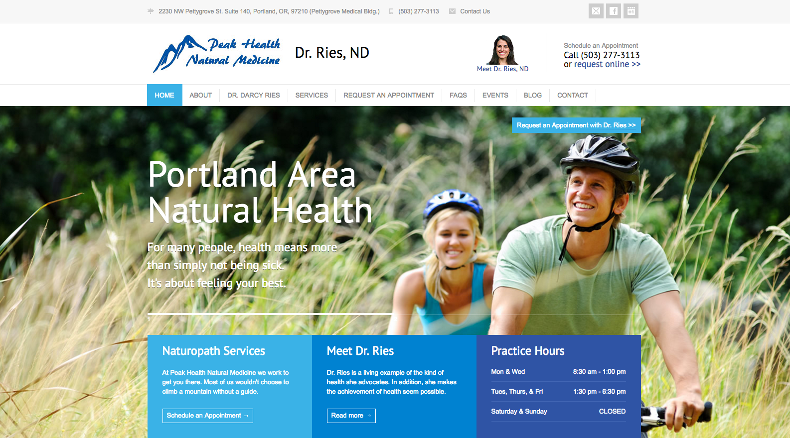 Web design for Portland, OR based private practice