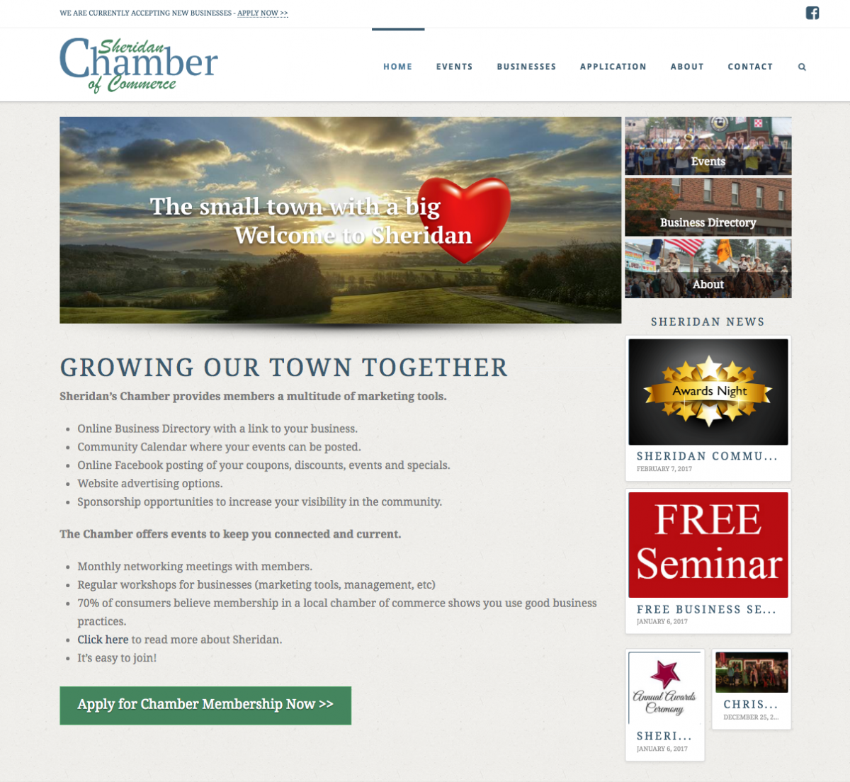 Chamber of Commerce Website Design