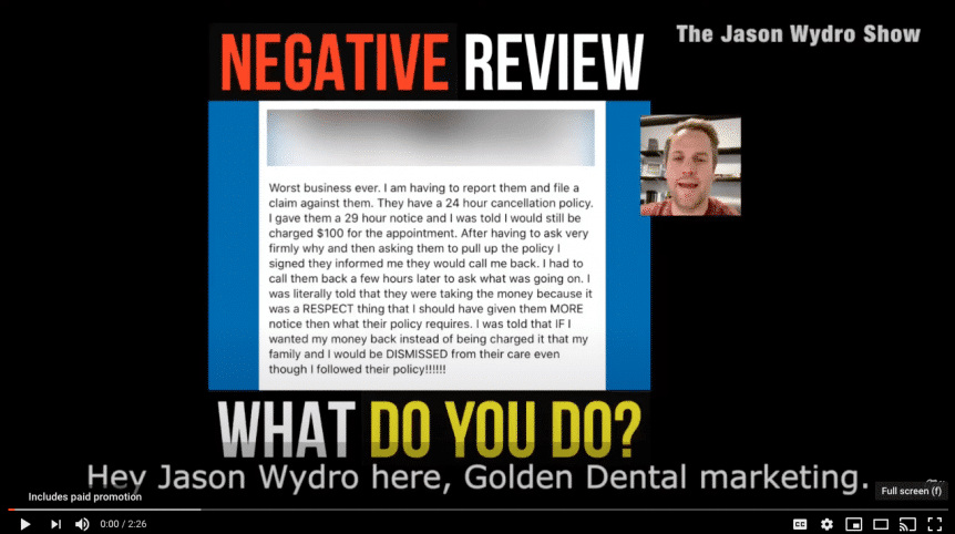 4 Tips For Dentists To Resolve Negative Reviews | The Jason Wydro Show | Ep. 105